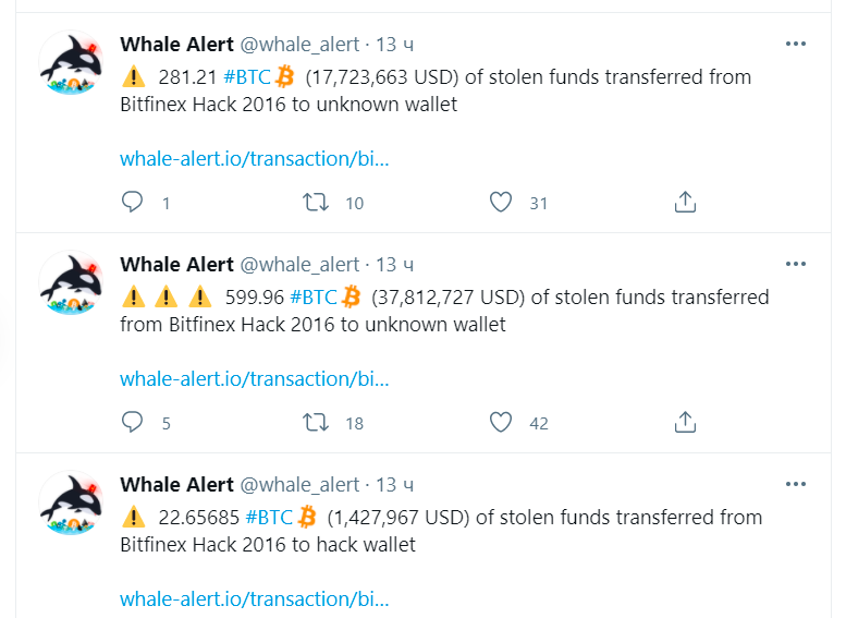 Взломавшие Bitfinex хакеры переместили более 10 000 BTC на неизвестные адреса - 比特媒体